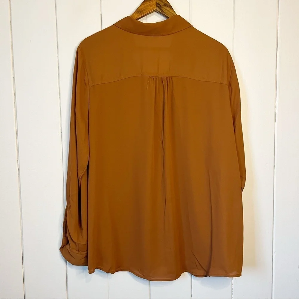 Maurices Rust/Brown Button Down Top. Size XXL. NWT. - Picture 7 of 7